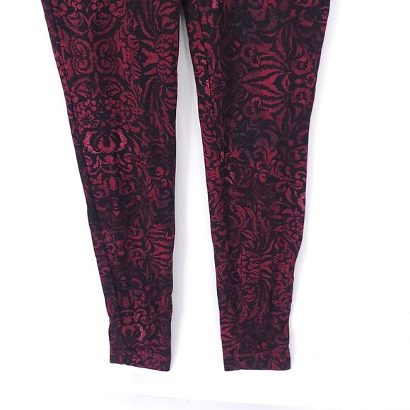 Chicos Fabulously Slimming Leggings Womens Medium Size 1 Floral Tummy Pants - Picture 6 of 9